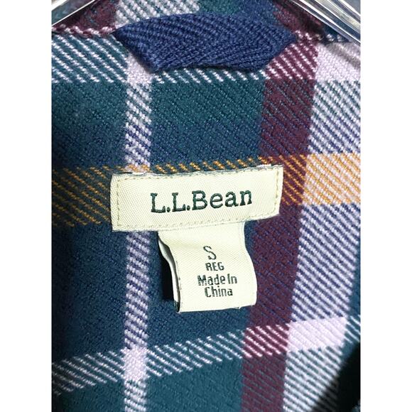 LL Bean Multicolor Flannel Plaid Button Shirt Mens S Gorpcore Hiking Outdoors - Picture 4 of 9